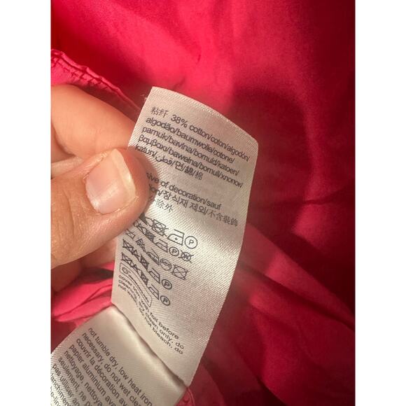 TOMMY HILFIGER Pink Button Front Silk Collared Neckline Explorer Shirt Size 34 - Picture 10 of 13